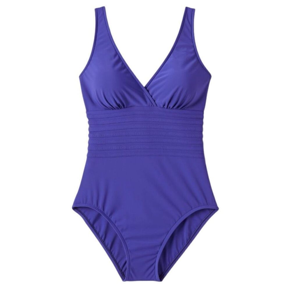 NEW Aqua Green Blue Waist Detail Over‎ the Shoulder One Piece Swimsuit S